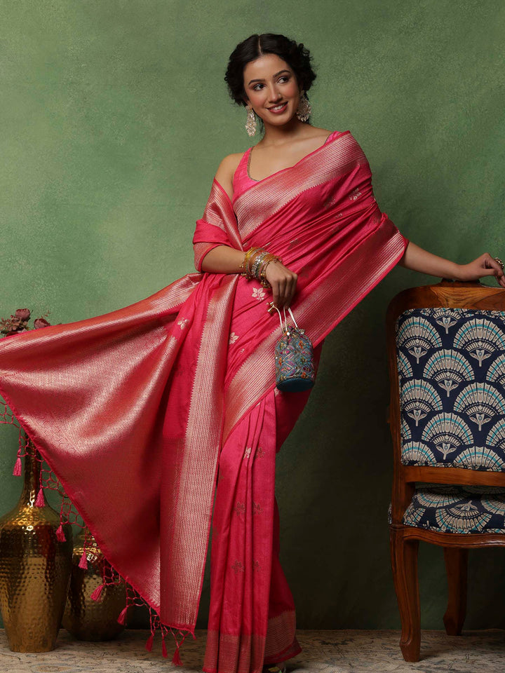 Rani Woven Design Art Silk Saree