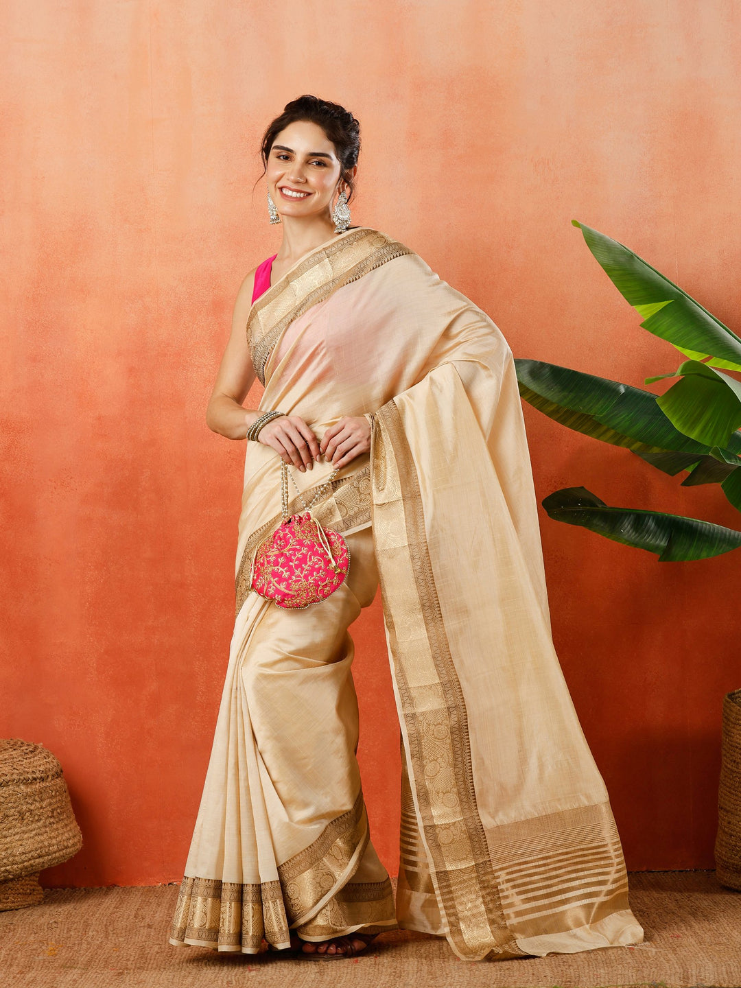 Woven Design Tussar Silk Saree