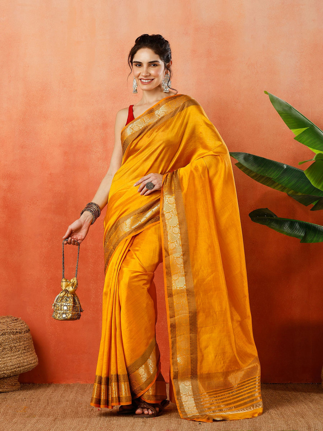Woven Design Tussar Silk Saree