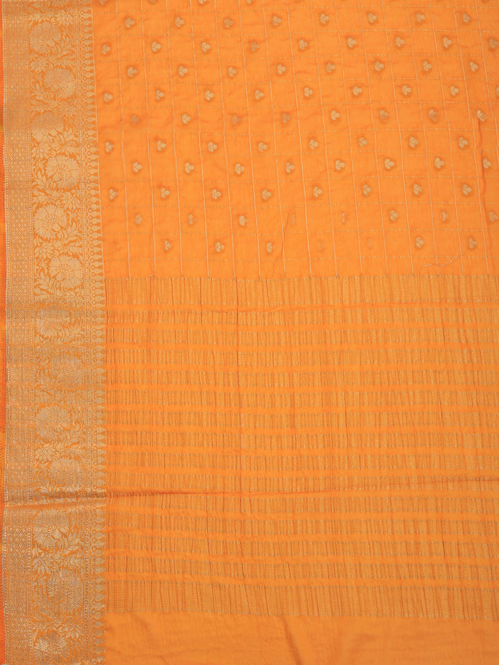 Mustard Zari Work Crepe Saree