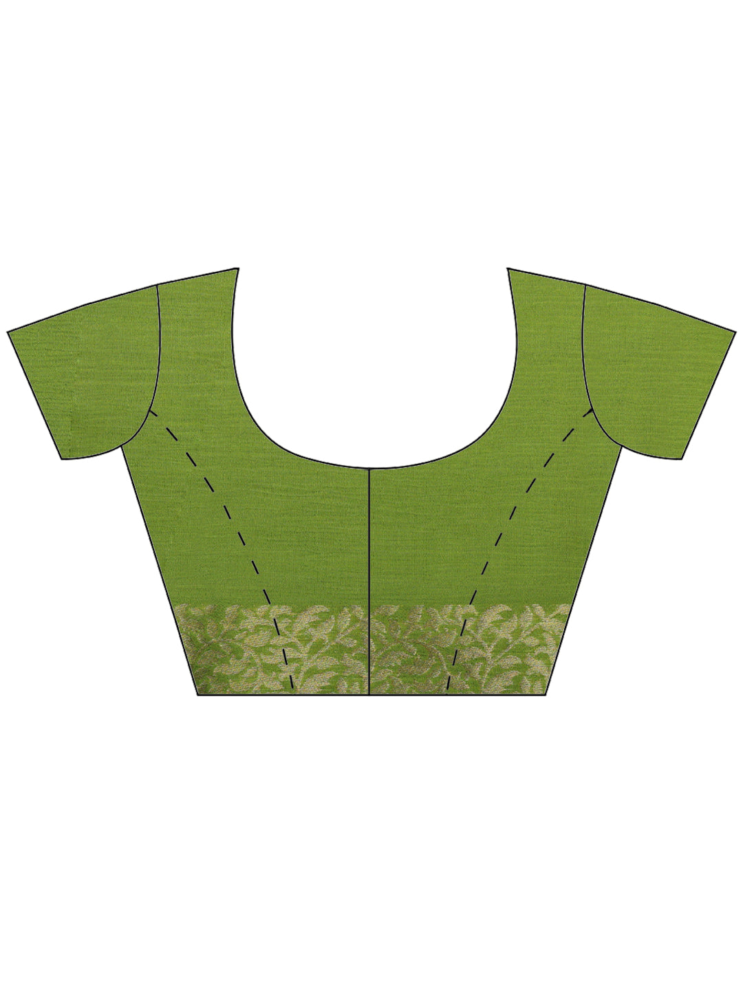 Pista Green Zari Work Chiffon Saree