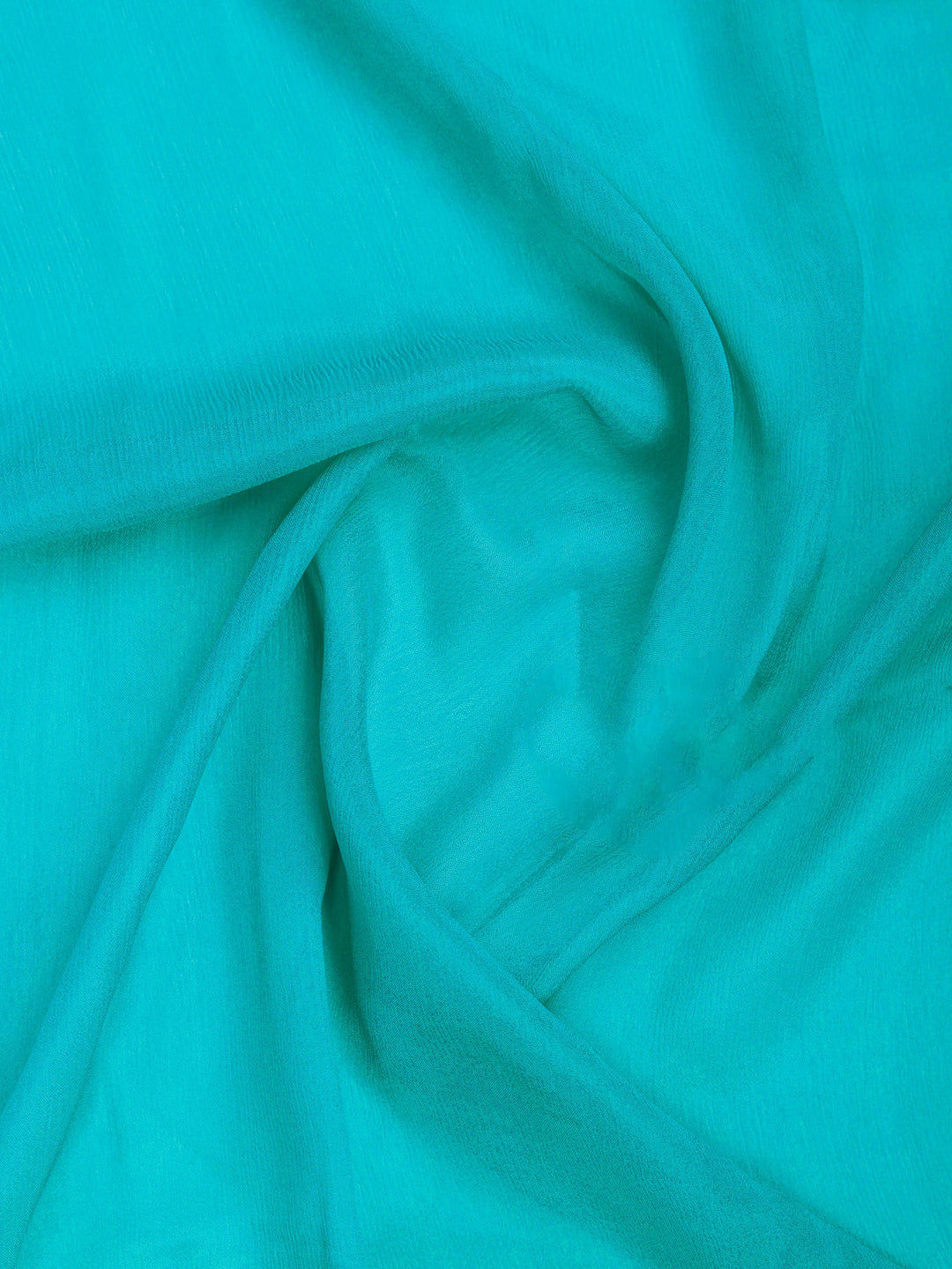 Firozee Zari Work Chiffon Saree