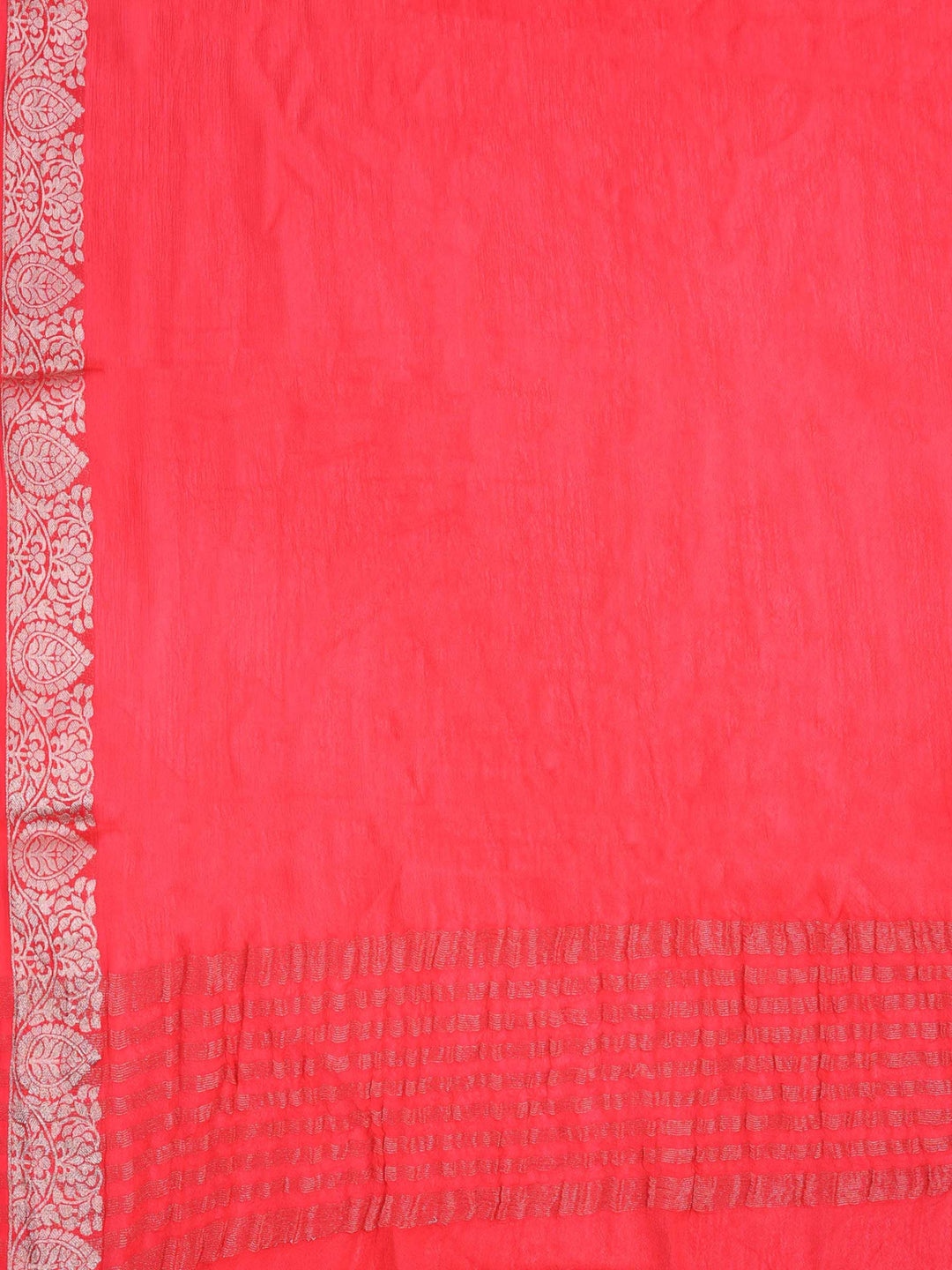 Rani Zari Work Chiffon Saree