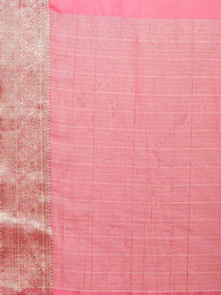 Rani Zari Work Chiffon Saree