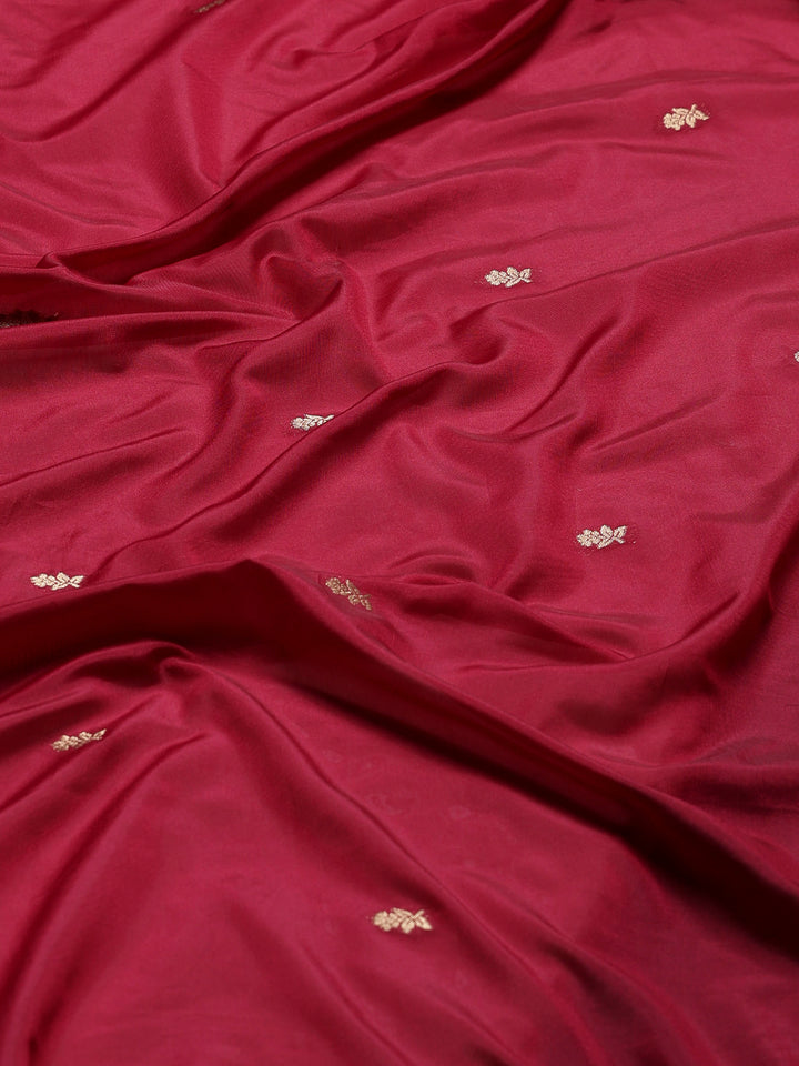 Magenta Woven Design Art Silk Saree