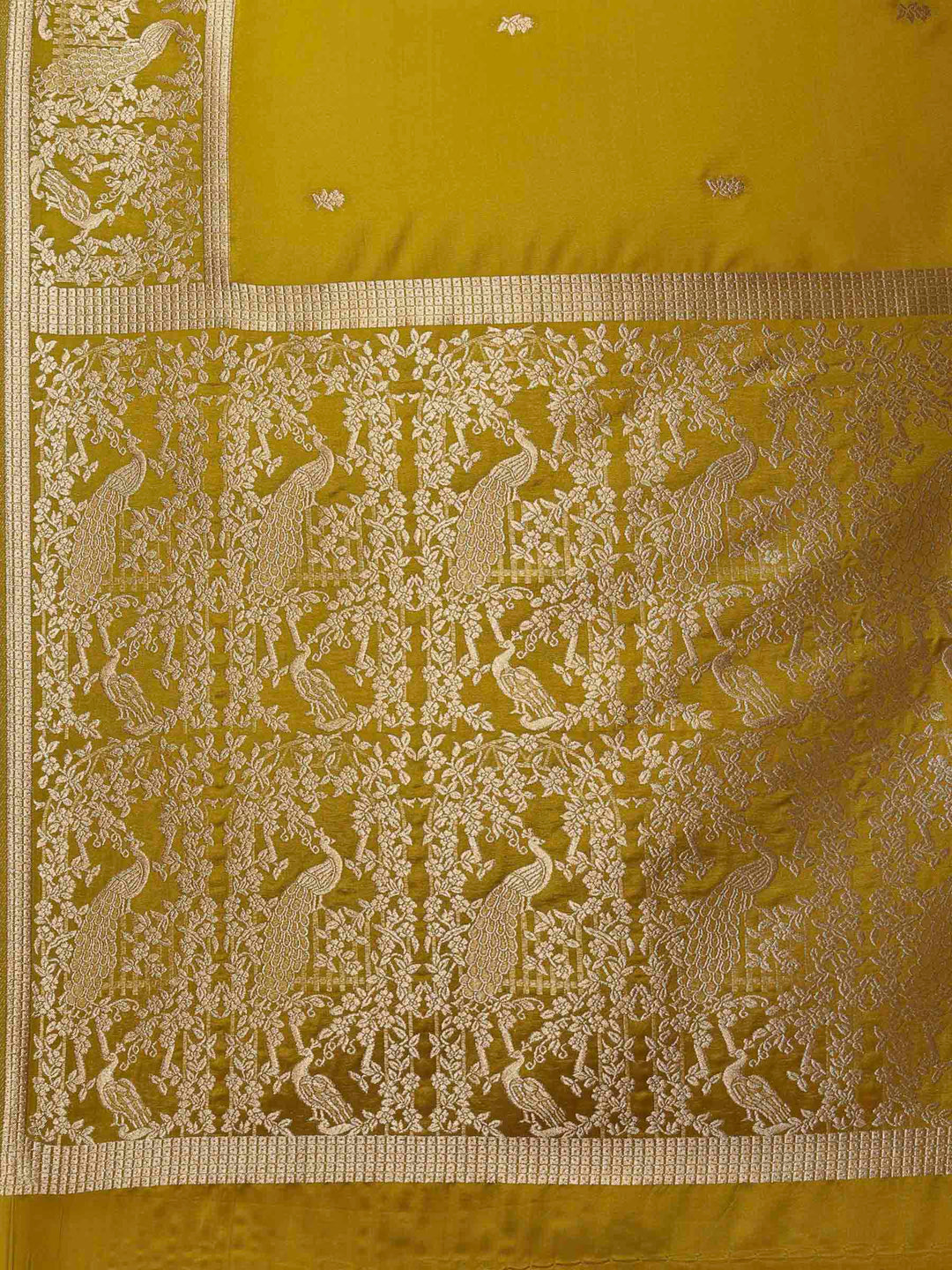 Mehndi Woven Design Art Silk Saree