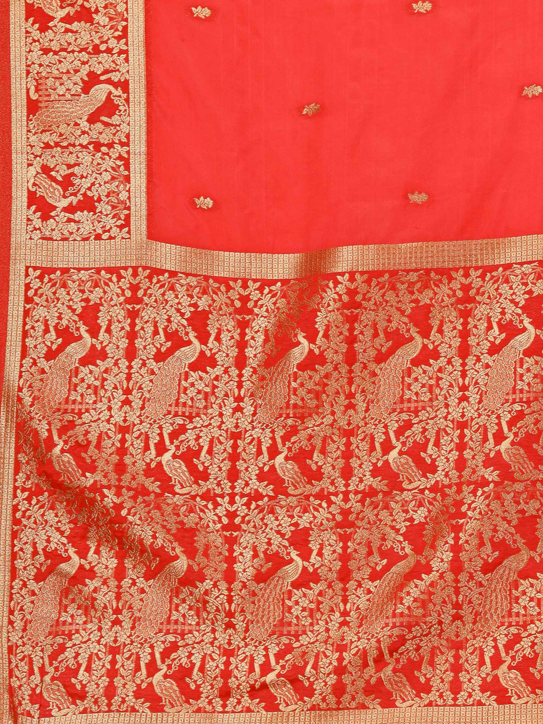 Peach Woven Design Art Silk Saree