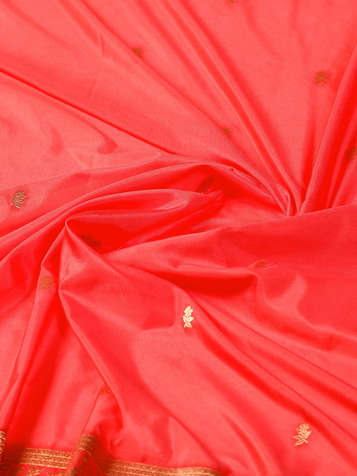 Peach Woven Design Art Silk Saree