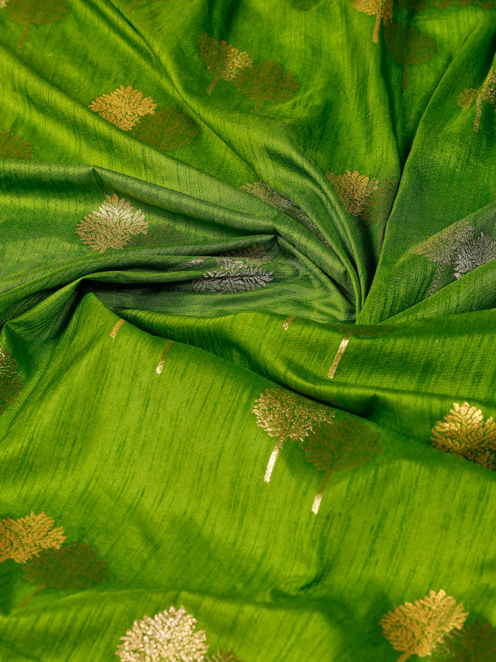 Green Woven Design Art Silk Saree