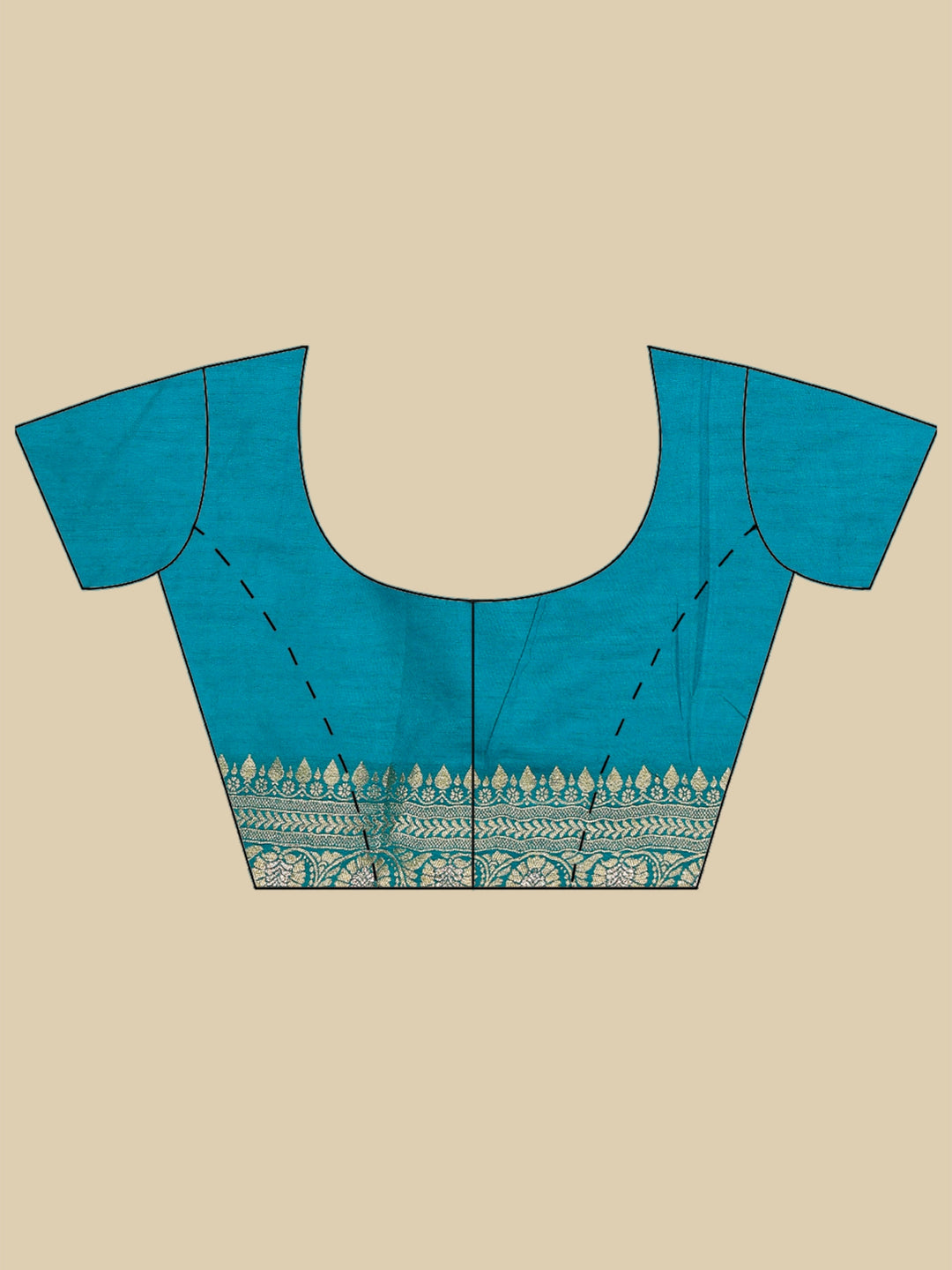 Lake Blue Woven Design Art Silk Saree