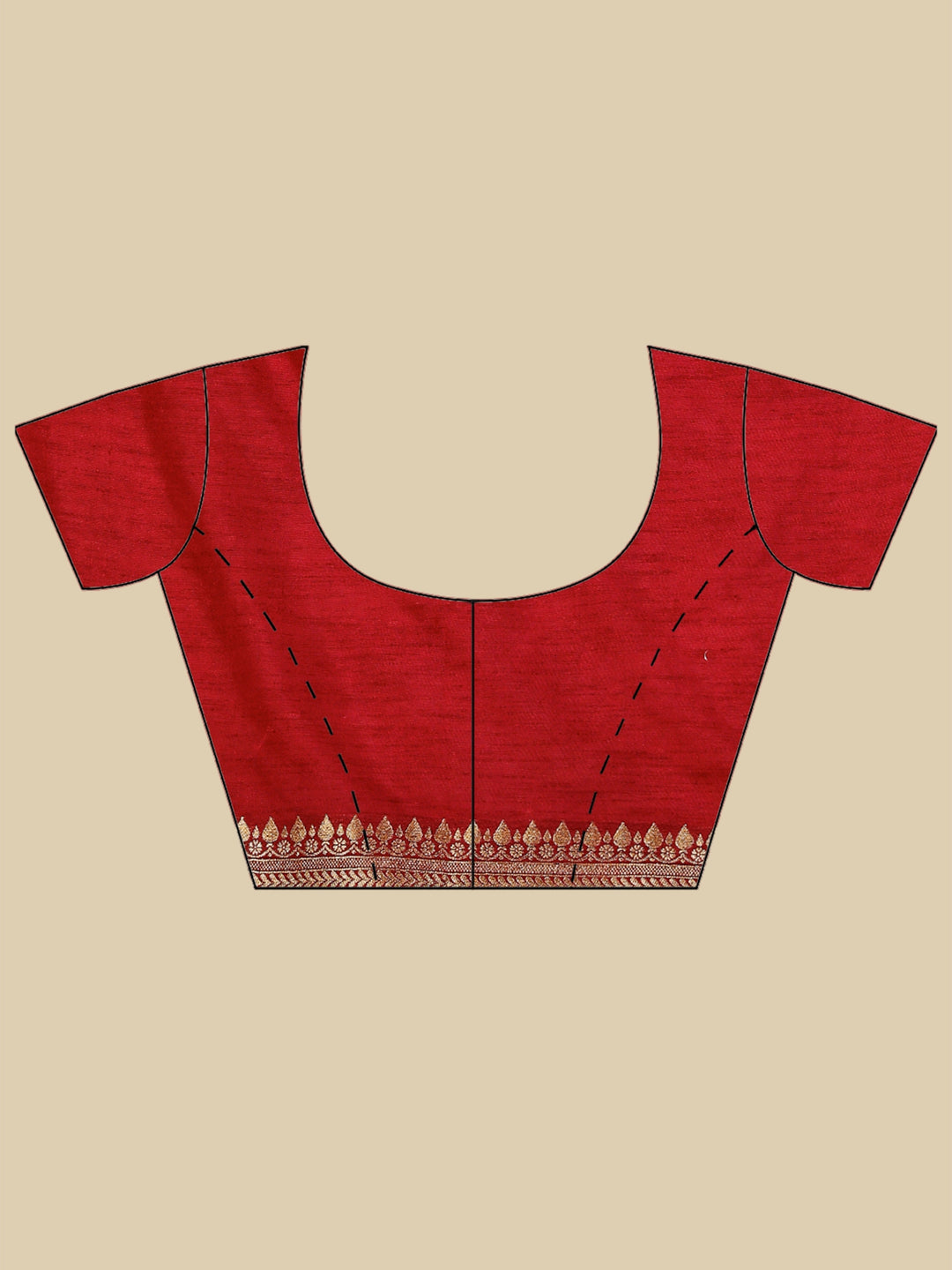 Magenta Woven Design Art Silk Saree
