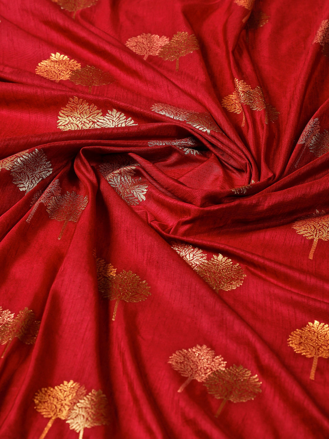 Magenta Woven Design Art Silk Saree
