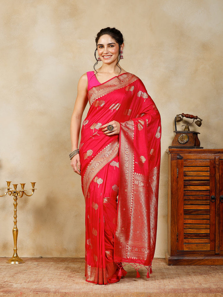 Rani Woven Design Art Silk Saree
