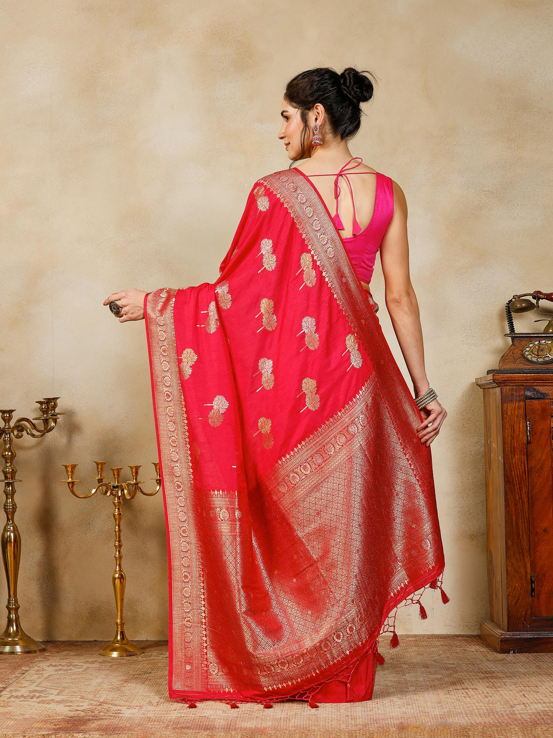 Rani Woven Design Art Silk Saree