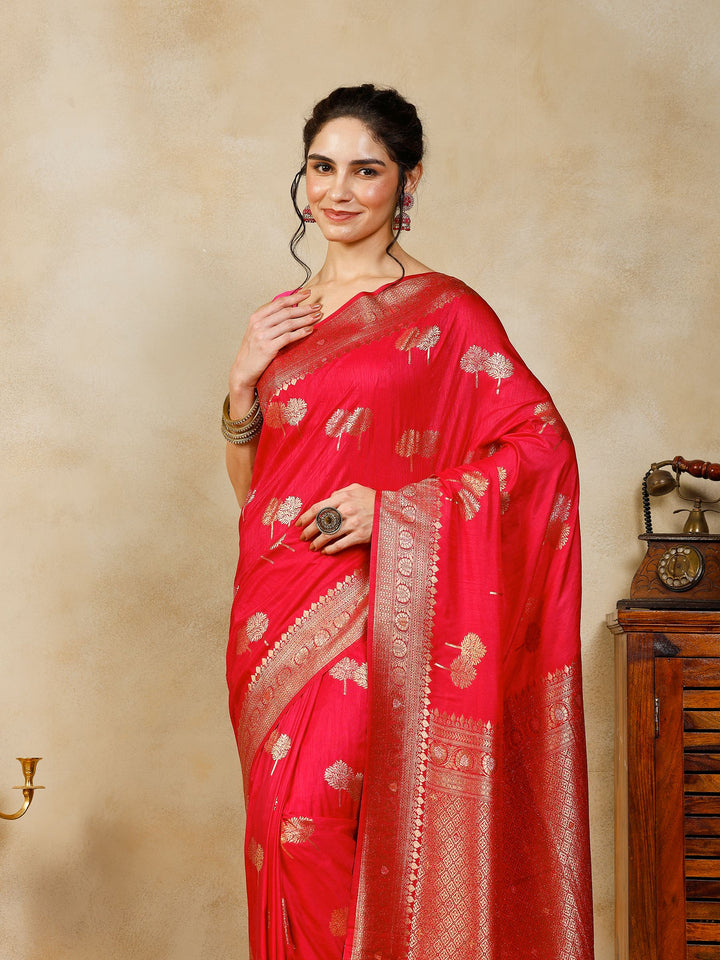 Rani Woven Design Art Silk Saree