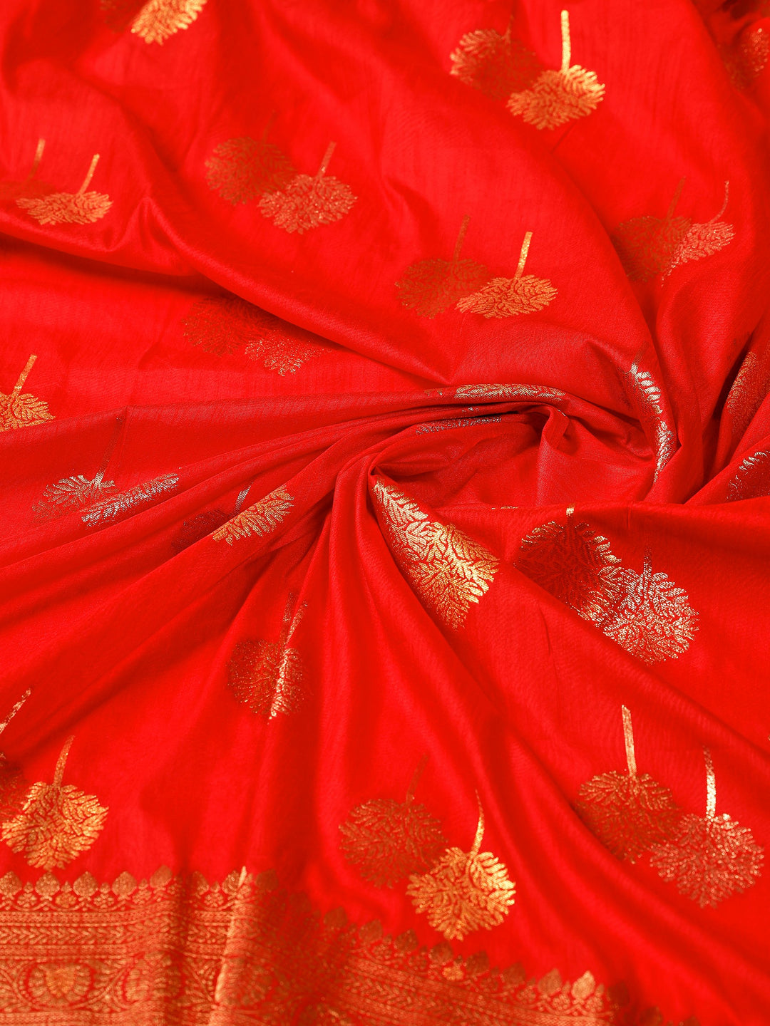Red Woven Design Art Silk Saree
