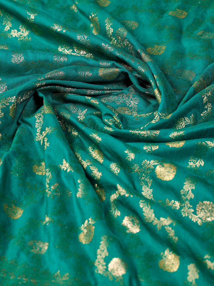 Green Woven Design Art Silk Saree