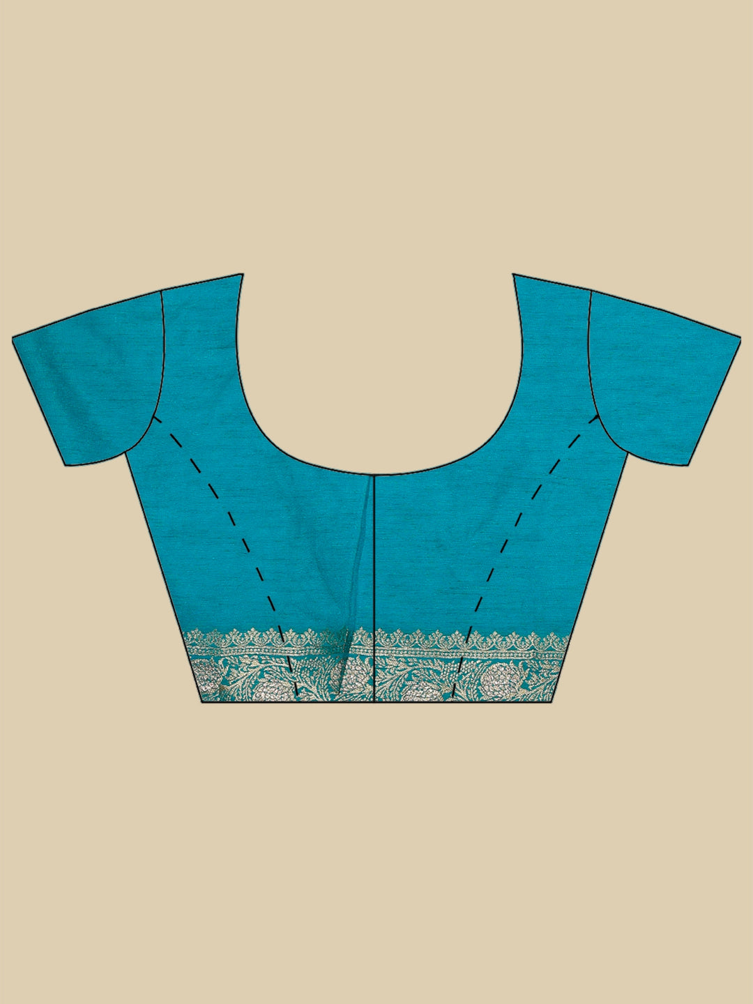 Lake Blue Woven Design Art Silk Saree