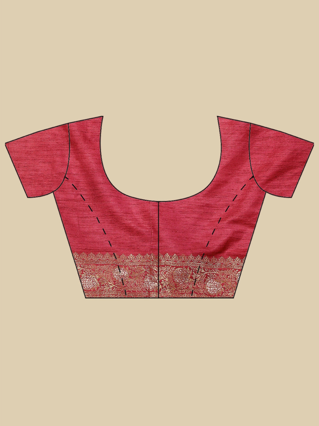 Magenta Woven Design Art Silk Saree