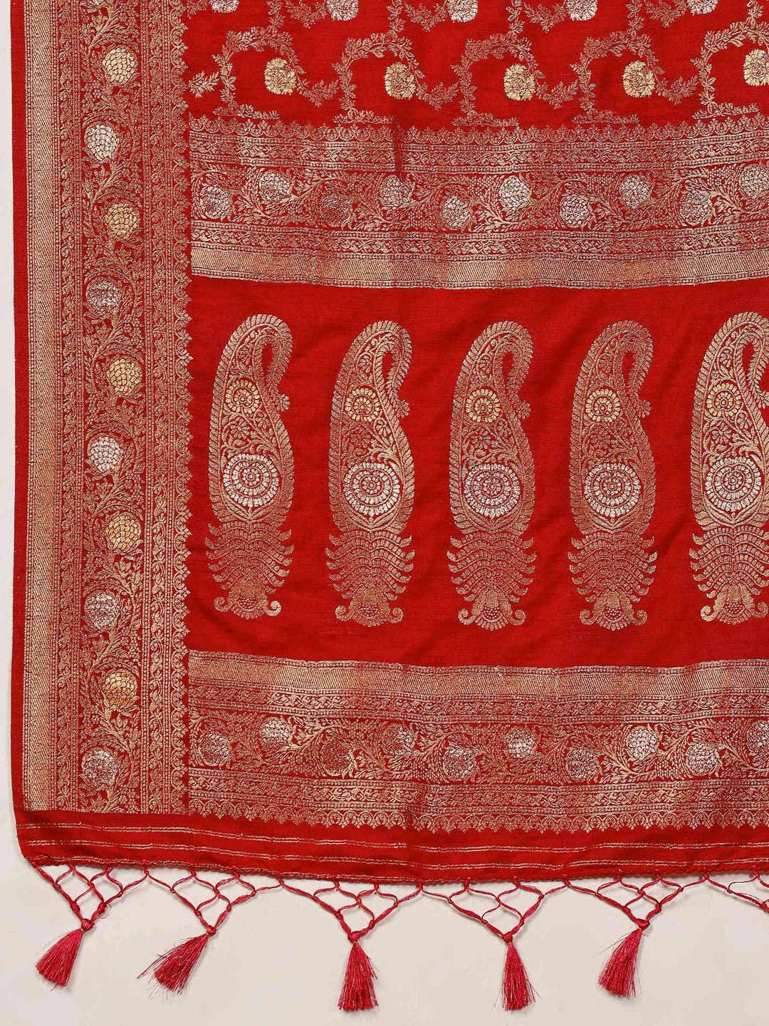 Wine Woven Design Art Silk Saree