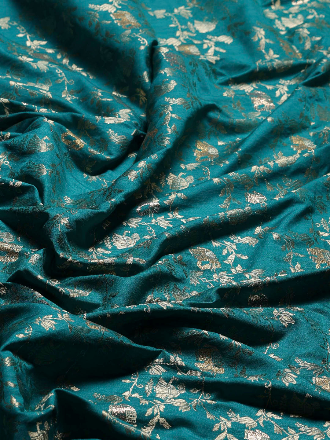 Lake Blue Woven Design Art Silk Saree