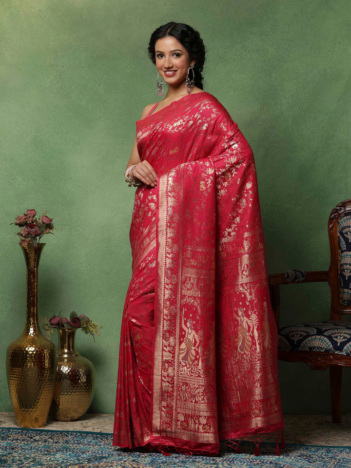 Rani Woven Design Art Silk Saree