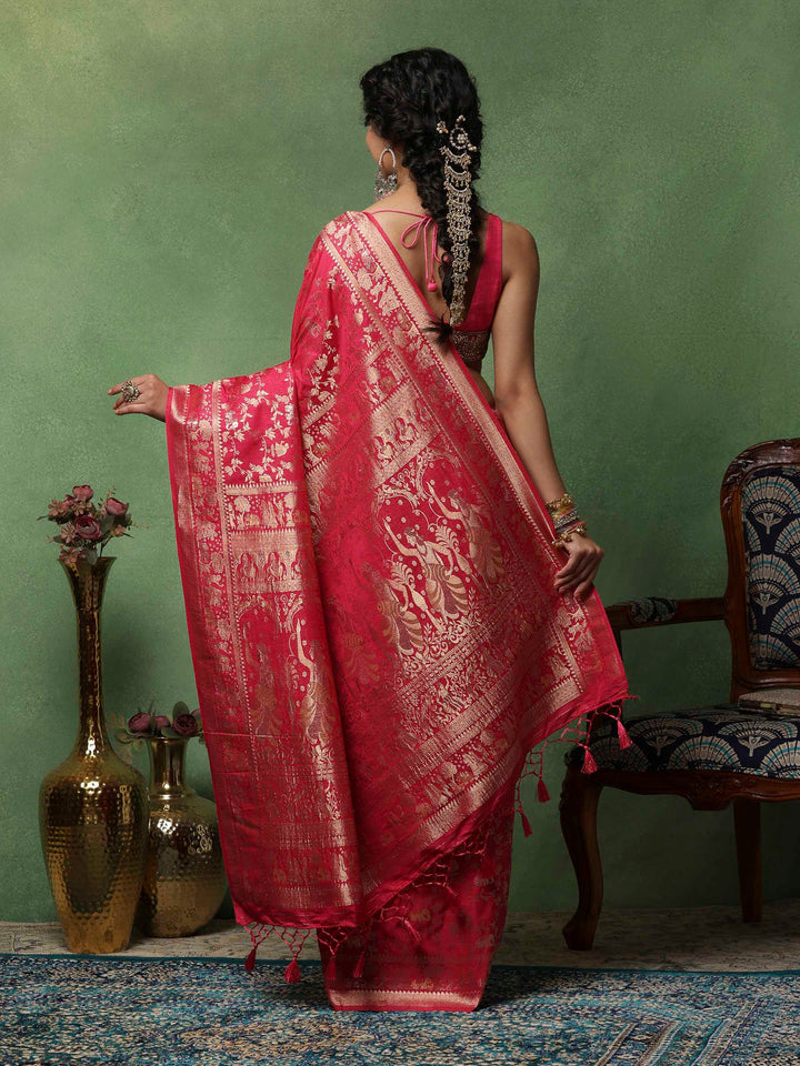 Rani Woven Design Art Silk Saree
