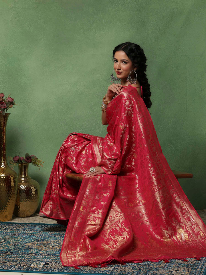 Rani Woven Design Art Silk Saree