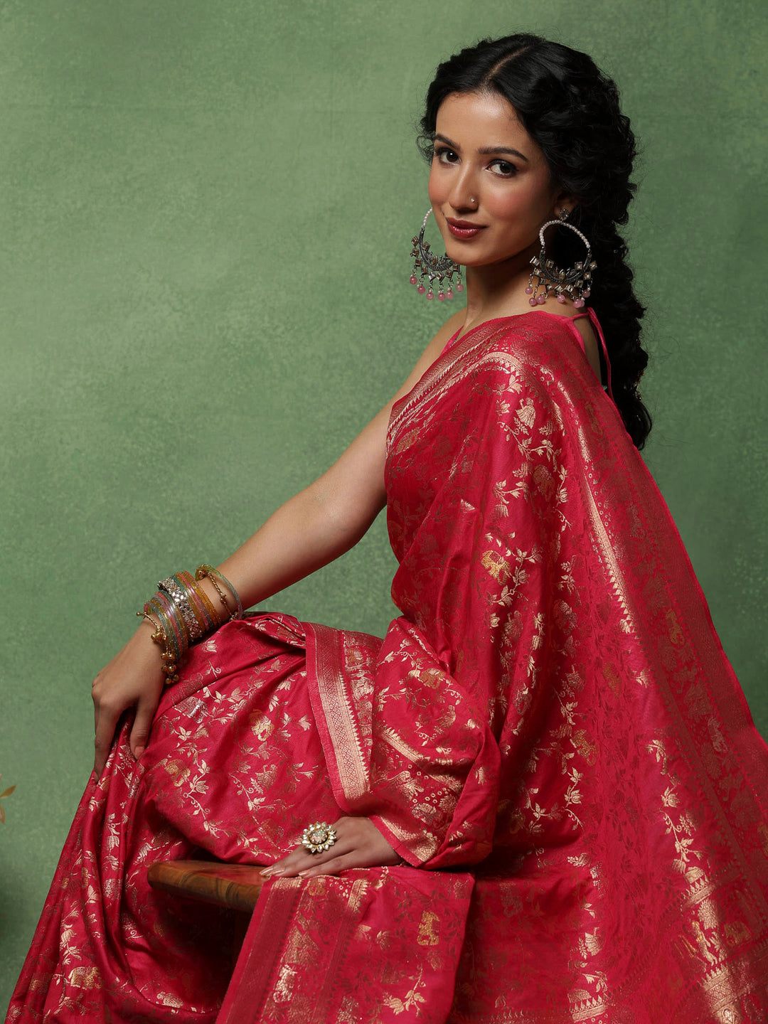 Rani Woven Design Art Silk Saree