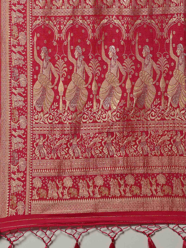 Rani Woven Design Art Silk Saree