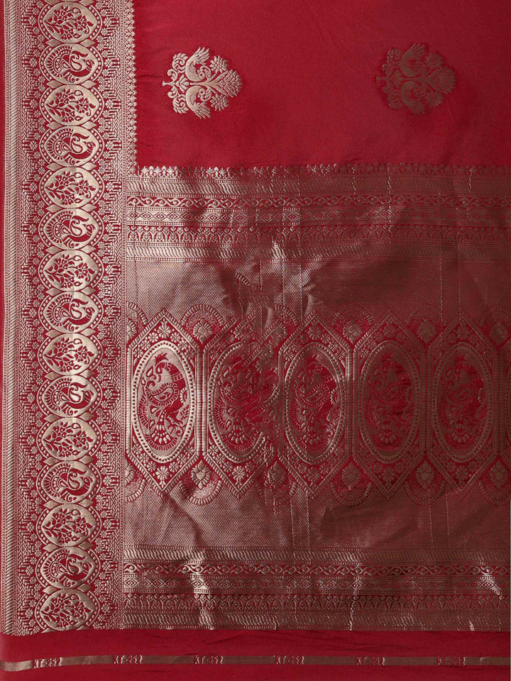 Wine Woven Design Art Silk Saree