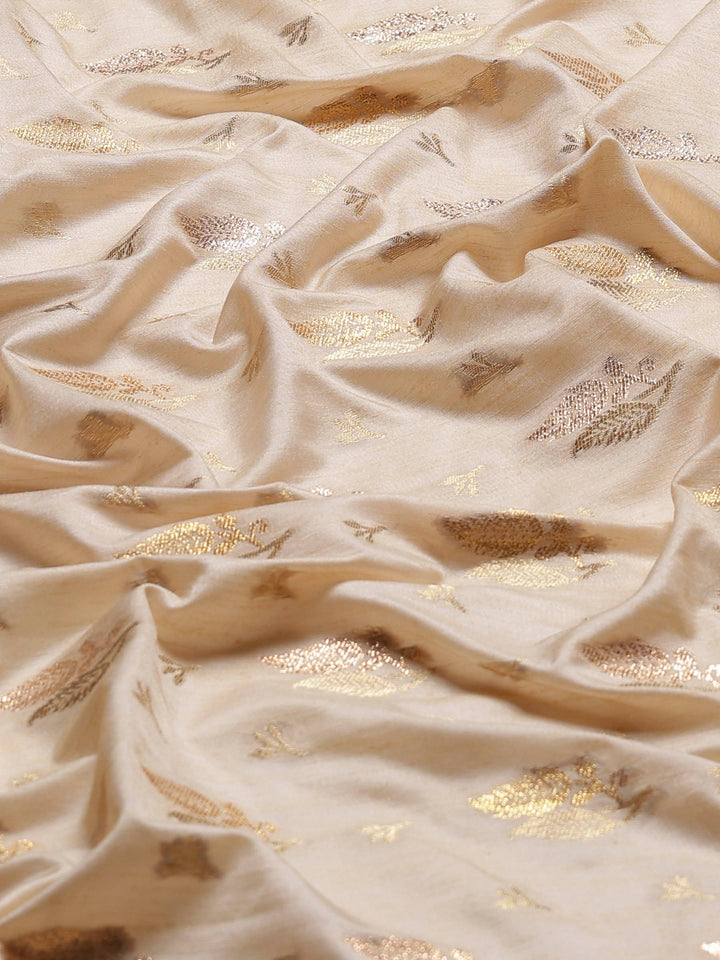 Beige Woven Design Art Silk Saree