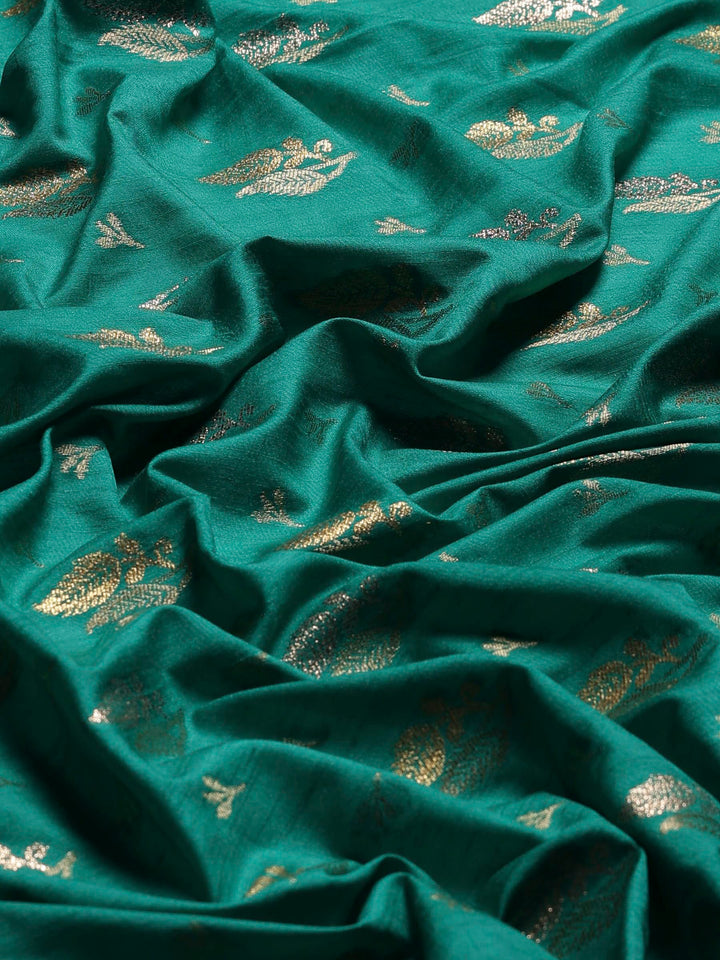 Green Woven Design Art Silk Saree