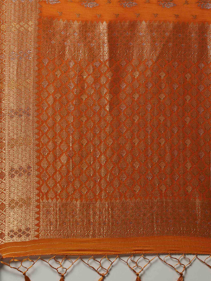 Mustard Woven Design Art Silk Saree