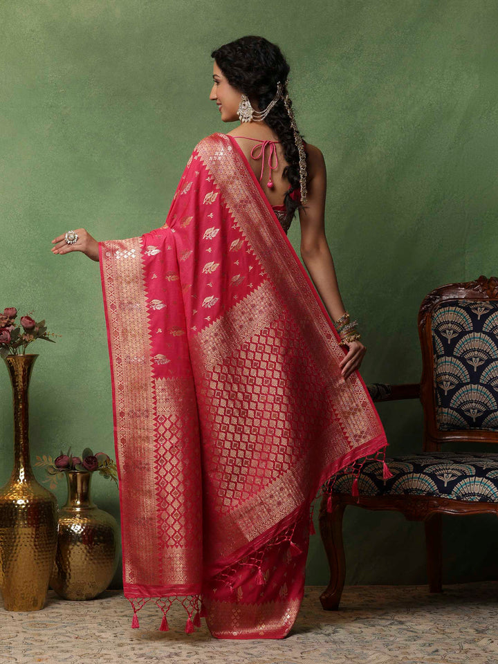 Rani Woven Design Art Silk Saree