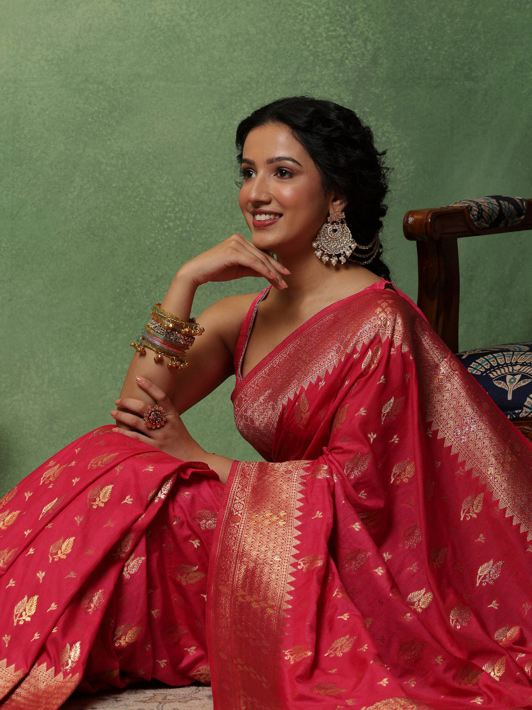 Rani Woven Design Art Silk Saree