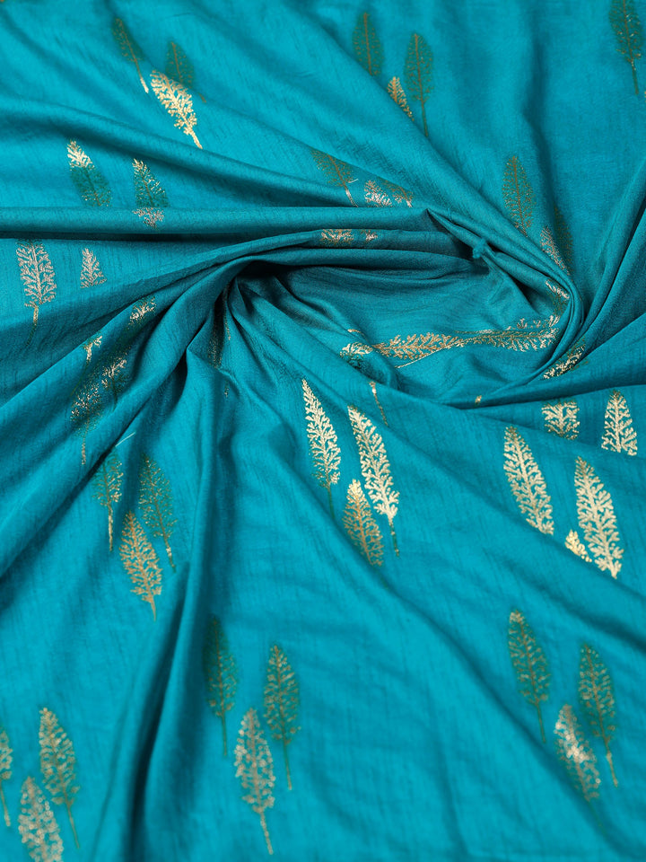 Lake Blue Woven Design Art Silk Saree