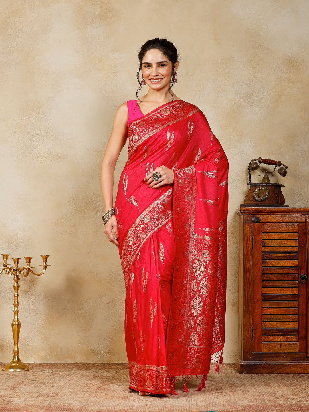 Rani Woven Design Art Silk Saree