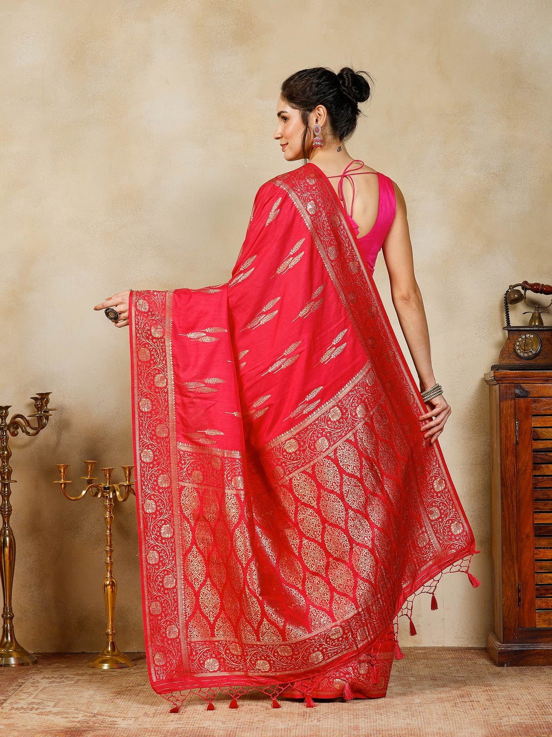 Rani Woven Design Art Silk Saree