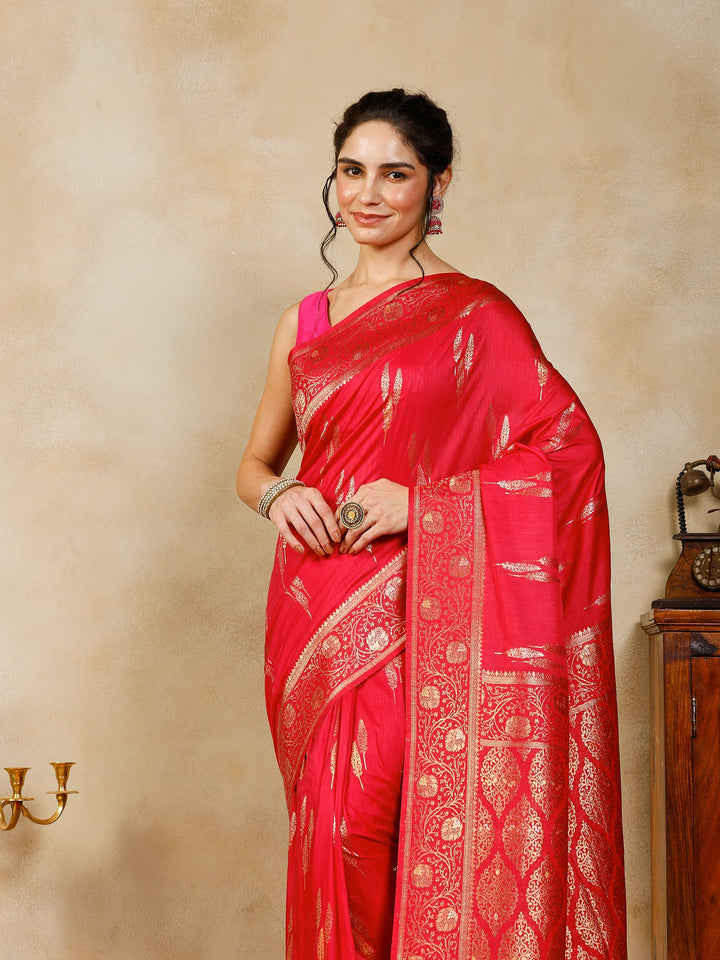 Rani Woven Design Art Silk Saree