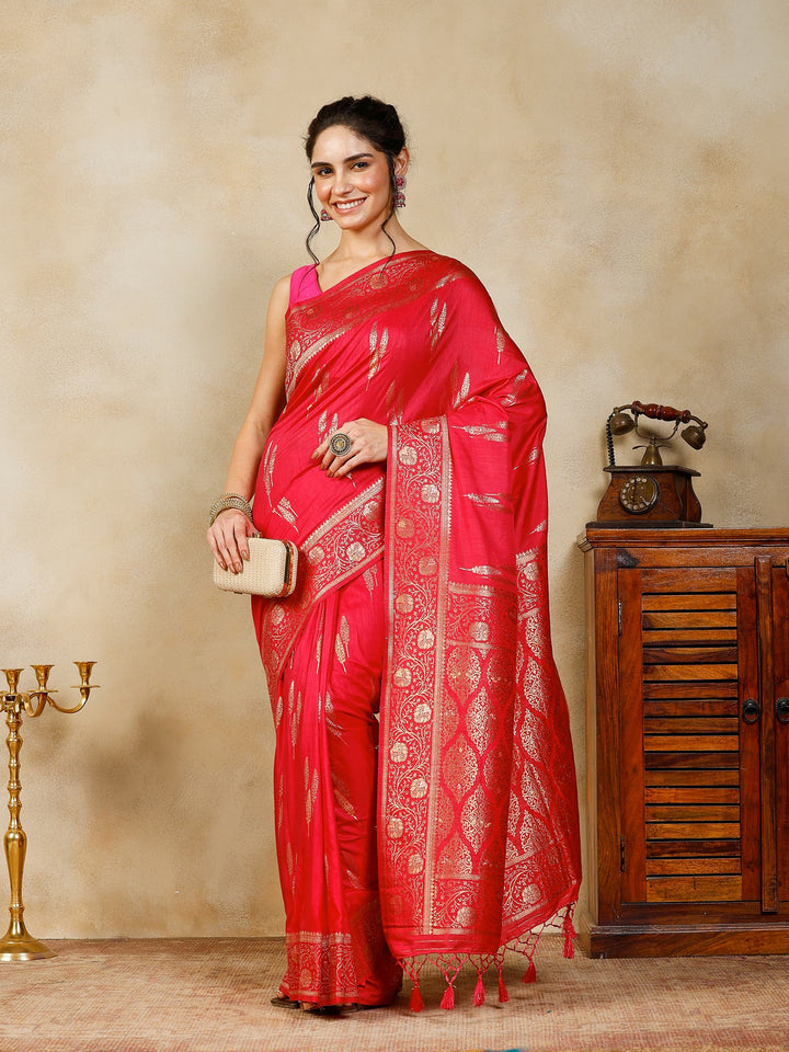 Rani Woven Design Art Silk Saree