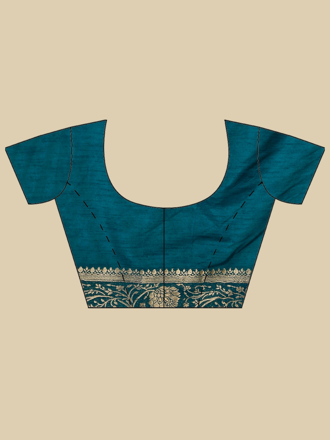 Teal Blue Woven Design Art Silk Saree