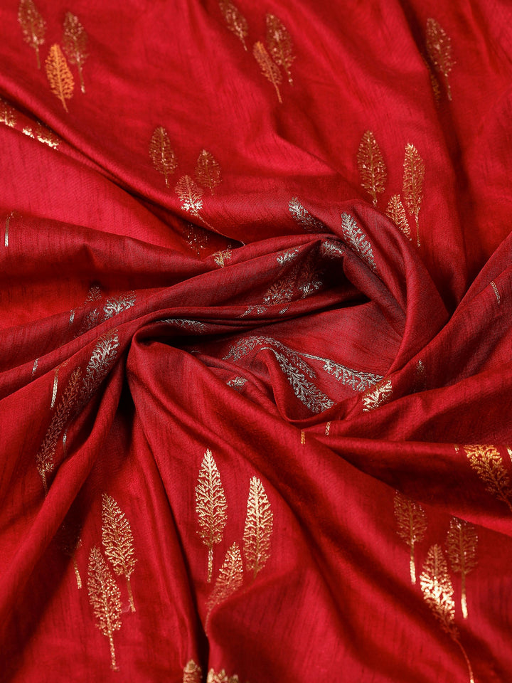 Wine Woven Design Art Silk Saree