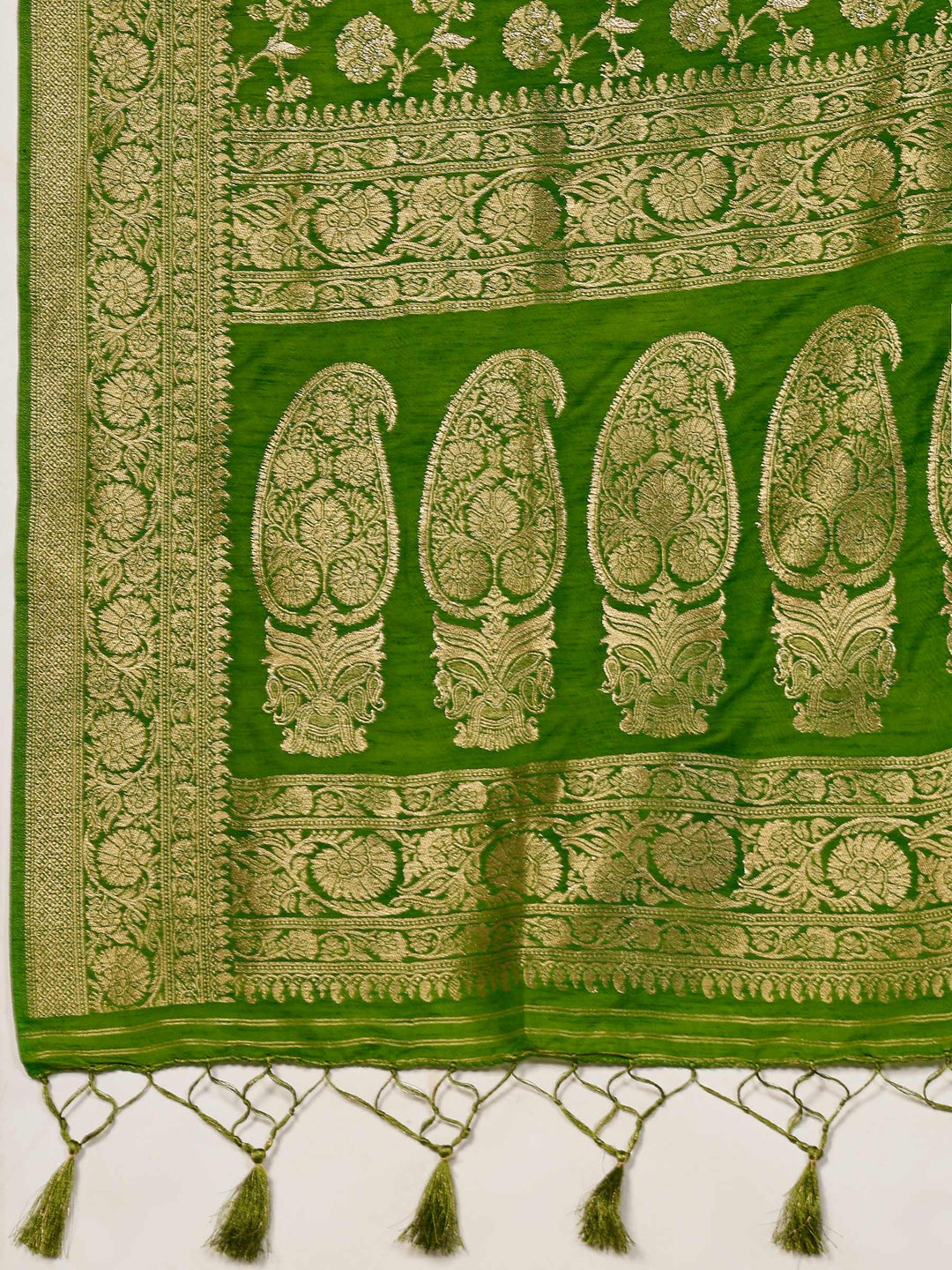 Green Woven Design Art Silk Saree