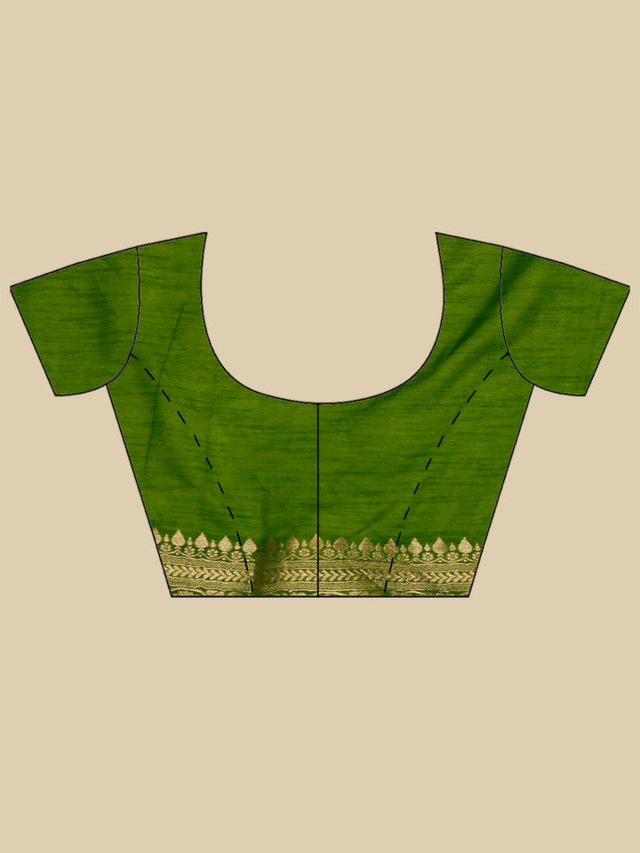 Green Woven Design Art Silk Saree