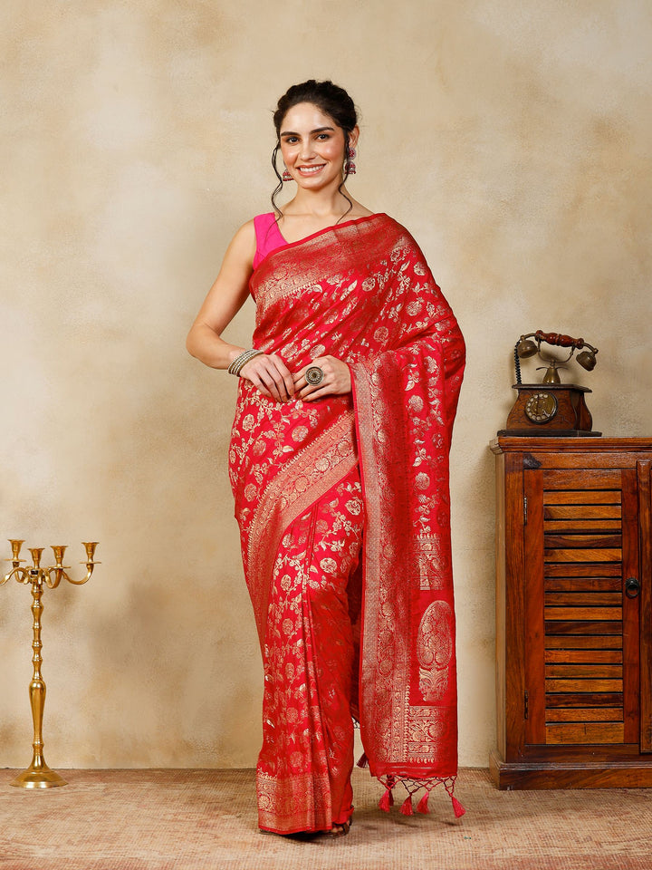 Rani Woven Design Art Silk Saree