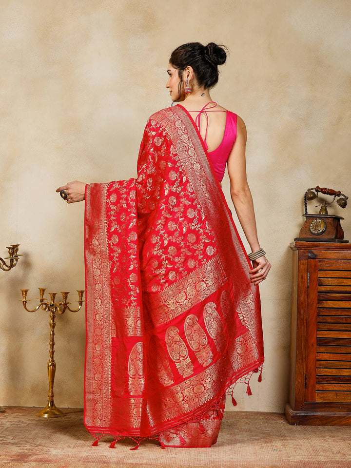 Rani Woven Design Art Silk Saree