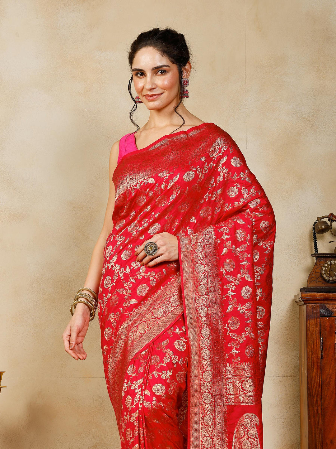 Rani Woven Design Art Silk Saree