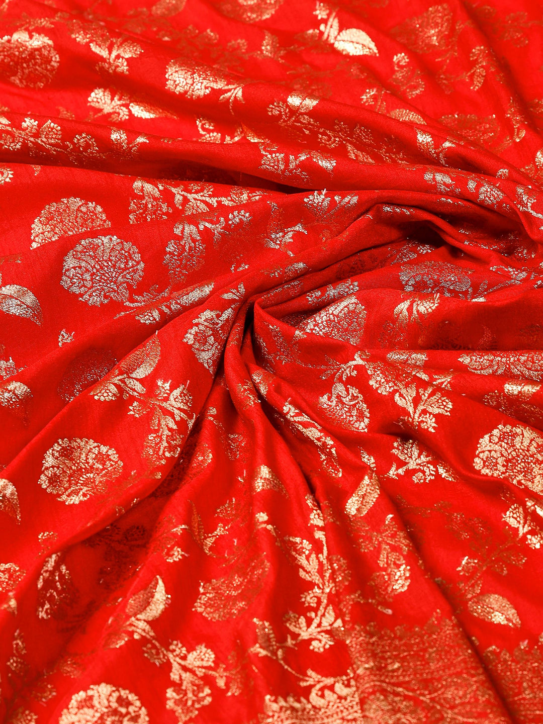 Red Woven Design Art Silk Saree