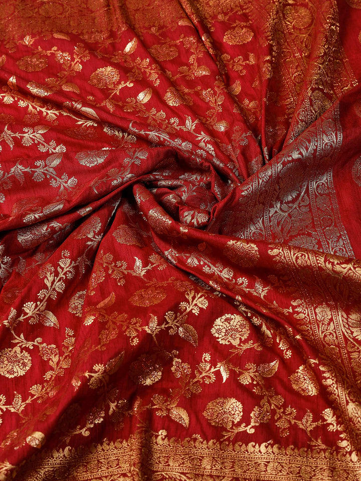 Wine Woven Design Art Silk Saree